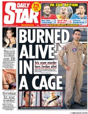 Daily Star (UK) Newspaper Front Page for 4 February 2015