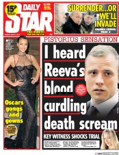 Daily Star Newspaper Front Page (UK) for 4 March 2014