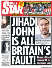 Daily Star (UK) Newspaper Front Page for 4 March 2015