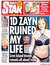 Daily Star Newspaper Front Page (UK) for 4 June 2015
