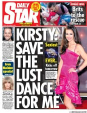 Daily Star (UK) Newspaper Front Page for 4 September 2015