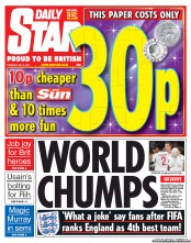 Daily Star Newspaper Front Page (UK) for 5 July 2012