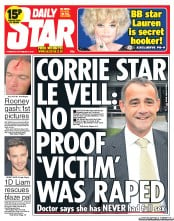 Daily Star Newspaper Front Page (UK) for 5 September 2013