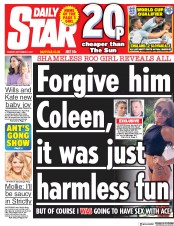 Daily Star (UK) Newspaper Front Page for 5 September 2017