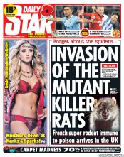 Daily Star Newspaper Front Page (UK) for 6 November 2013