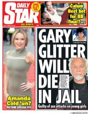 Daily Star (UK) Newspaper Front Page for 6 February 2015