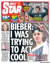 Daily Star Newspaper Front Page (UK) for 6 March 2013