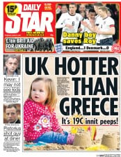 Daily Star Newspaper Front Page (UK) for 6 March 2014