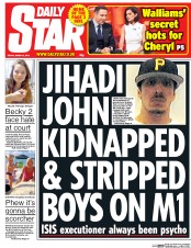 Daily Star Newspaper Front Page (UK) for 6 March 2015