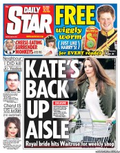 Daily Star (UK) Newspaper Front Page for 6 May 2011