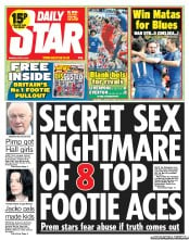 Daily Star Newspaper Front Page (UK) for 6 May 2013