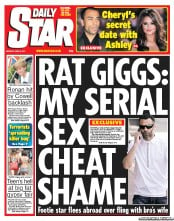 Daily Star (UK) Newspaper Front Page for 6 June 2011