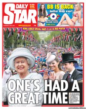 Daily Star (UK) Newspaper Front Page for 6 June 2012