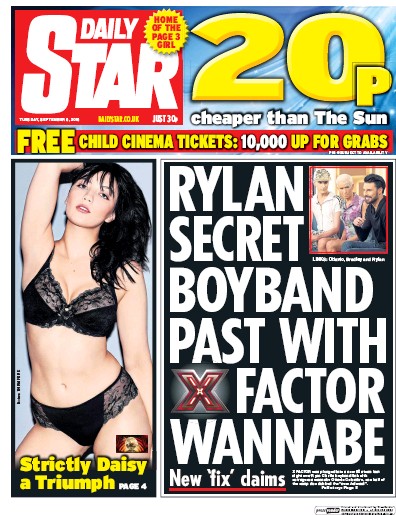 Daily Star Newspaper Front Page (UK) for 6 September 2016