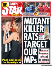 Daily Star Newspaper Front Page (UK) for 7 November 2013