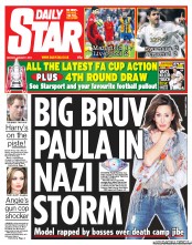 Daily Star (UK) Newspaper Front Page for 7 January 2013