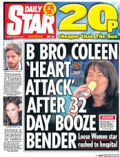 Daily Star (UK) Newspaper Front Page for 7 February 2017