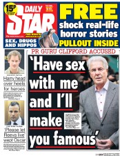 Daily Star (UK) Newspaper Front Page for 7 March 2014