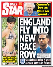 Daily Star (UK) Newspaper Front Page for 7 June 2012
