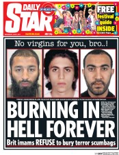 Daily Star (UK) Newspaper Front Page for 7 June 2017