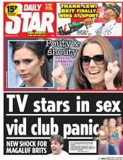 Daily Star Newspaper Front Page (UK) for 7 July 2014