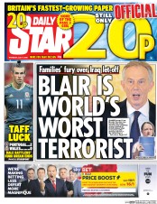 Daily Star (UK) Newspaper Front Page for 7 July 2016