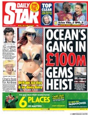 Daily Star Newspaper Front Page (UK) for 8 April 2015