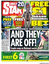 Daily Star (UK) Newspaper Front Page for 8 April 2017