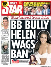 Daily Star (UK) Newspaper Front Page for 8 August 2014