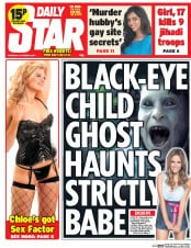 Daily Star Newspaper Front Page (UK) for 9 October 2014