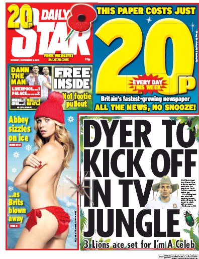 Daily Star Newspaper Front Page (UK) for 9 November 2015