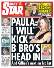 Daily Star (UK) Newspaper Front Page for 9 January 2013