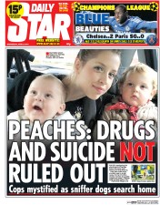 Daily Star Newspaper Front Page (UK) for 9 April 2014