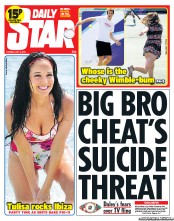Daily Star Newspaper Front Page (UK) for 9 July 2013