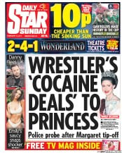 Daily Star Sunday (UK) Newspaper Front Page for 19 February 2017