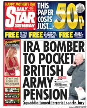 Daily Star Sunday (UK) Newspaper Front Page for 6 March 2016