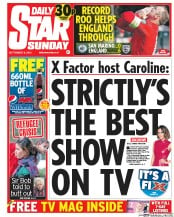 Daily Star Sunday (UK) Newspaper Front Page for 12 September 2015