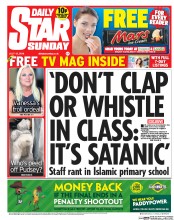 Daily Star Newspaper Front Page (UK) for 13 July 2014