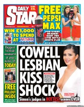 Daily Star Sunday (UK) Newspaper Front Page for 14 May 2011