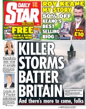 Daily Star Sunday (UK) Newspaper Front Page for 15 November 2014