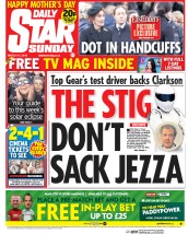 Daily Star Newspaper Front Page (UK) for 15 March 2015