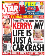 Daily Star Newspaper Front Page (UK) for 16 November 2014