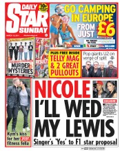 Daily Star Newspaper Front Page (UK) for 16 March 2014
