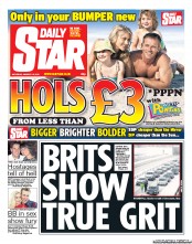 Daily Star Sunday (UK) Newspaper Front Page for 19 January 2013