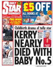 Daily Star Sunday (UK) Newspaper Front Page for 20 April 2014