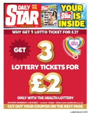 Daily Star Newspaper Front Page (UK) for 21 June 2014