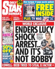 Daily Star Sunday (UK) Newspaper Front Page for 22 February 2015
