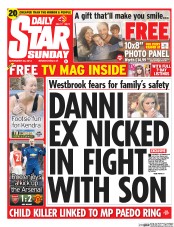 Daily Star Sunday (UK) Newspaper Front Page for 23 November 2014