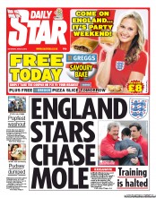 Daily Star Sunday (UK) Newspaper Front Page for 23 June 2012
