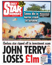 Daily Star Newspaper Front Page (UK) for 23 August 2015
